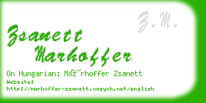 zsanett marhoffer business card